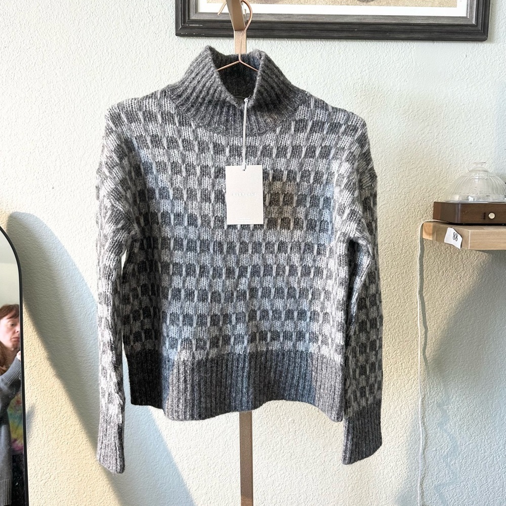 Everlane | The Cloud Checkered Turtleneck